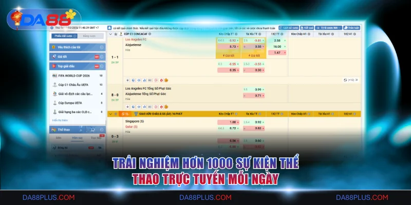 Cá cược thể thao Da88 với nhiều sự kiện mỗi ngày